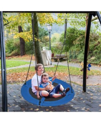 40-Inch Saucer Tree Swing with Adjustable Ropes & Multiple Hanging Options