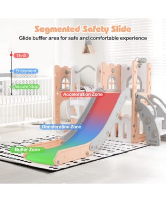 SUGIFT Foldable Wooden Triangle Climber with Reversible Ramp for Kids.