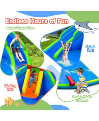 Inflatable Waterslide Bounce House with Upgraded Handrail without Blower