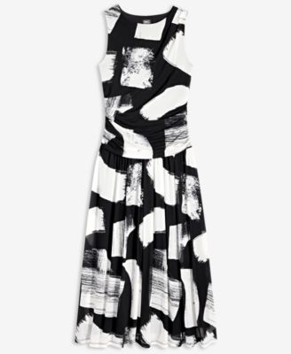 Women's Sleeveless Printed Mesh Dress