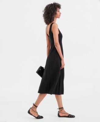 Women's Sleeveless Pleated Sweater Dress