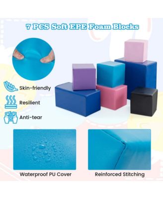 7 PCS Foam Building Blocks Colorful Climbing Foam Soft Cubes for Kids