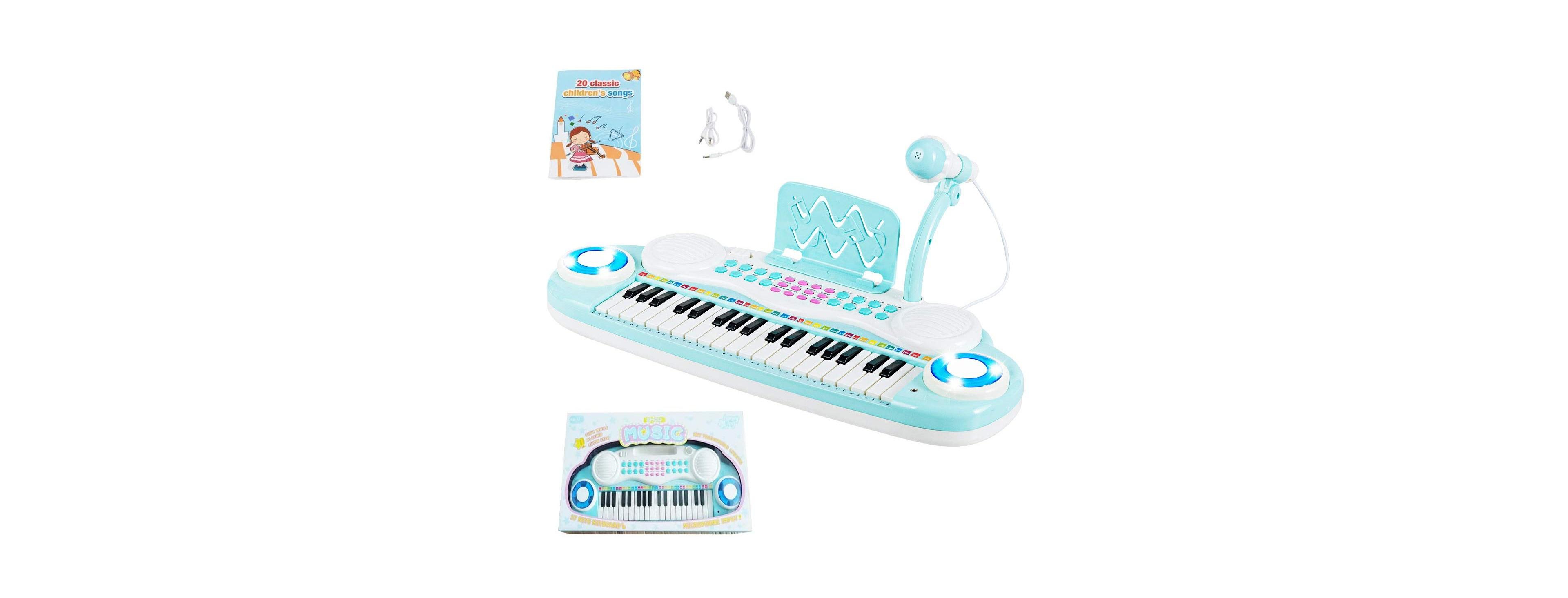 Mecale Multifunctional 37 Electric Keyboard Piano with Microphone