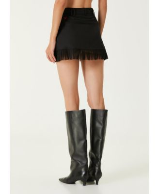 Women's Black Pleated Skirt