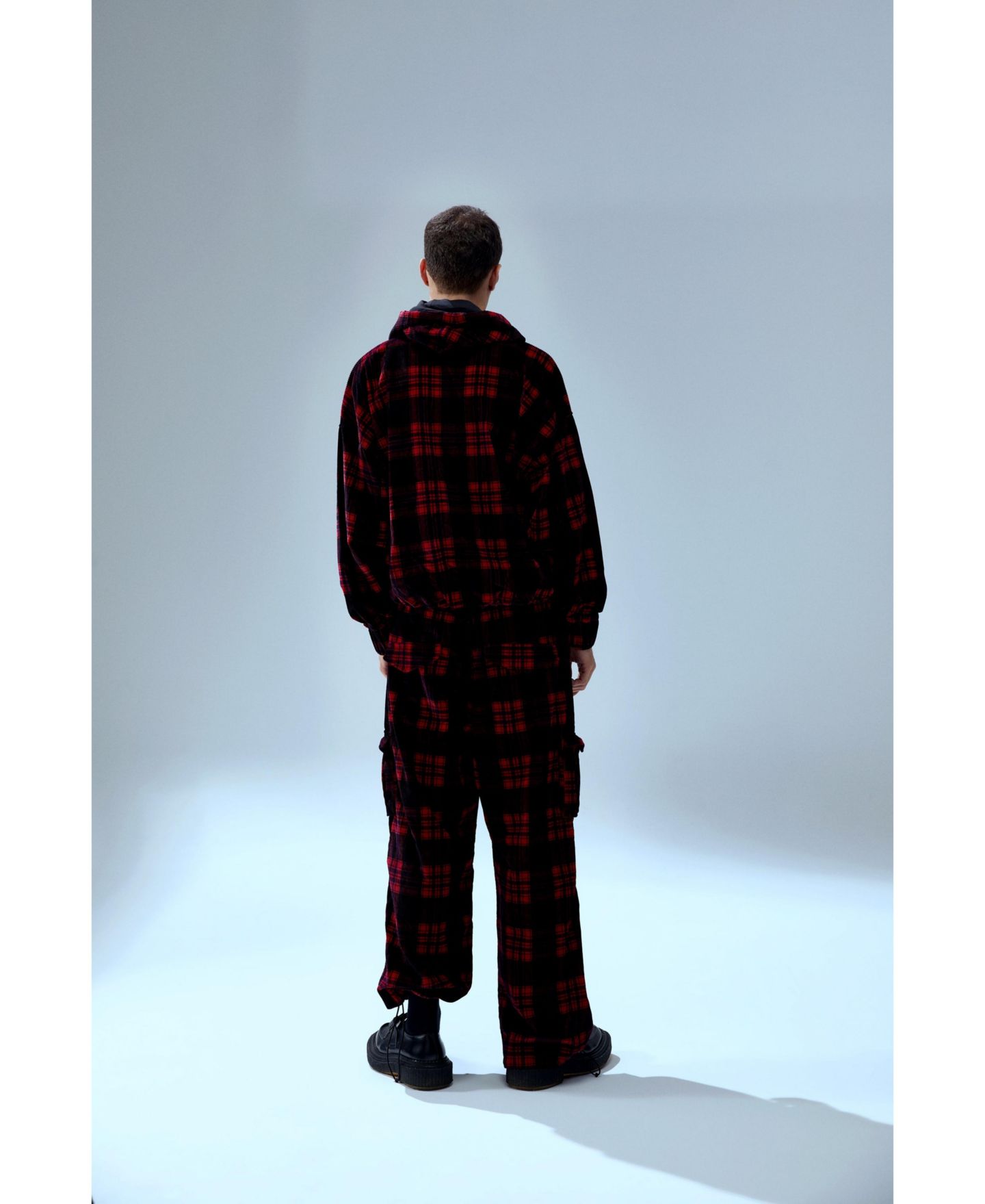 Женские брюки PCFG Cotton Plaid Cargo, цвет: Красный — фото 2