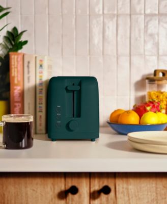 4-Slice Wide-Slot Slim Toaster, Forest Green