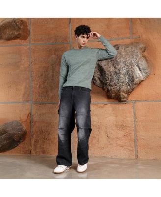 Men's Geo-Jacquard Knit Pullover Sweater