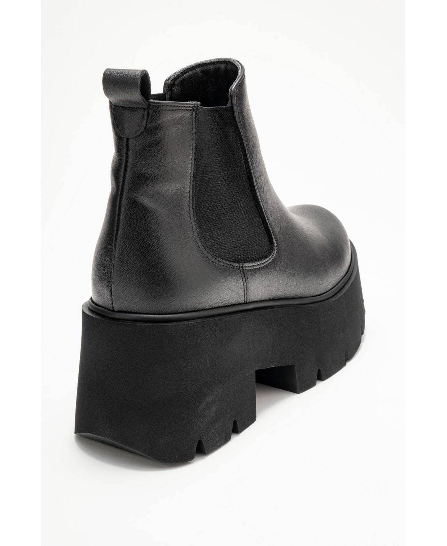 Женские кожаные ботинки-челси Forever & Always Shoes Clen на платформе, цвет: Чёрный кожаный — фото 5