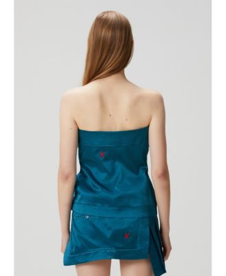 Women's Pure Silk Strapless Top