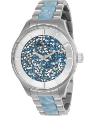 Women's 24665 Angel Quartz 3 Hand Light Blue Dial Watch