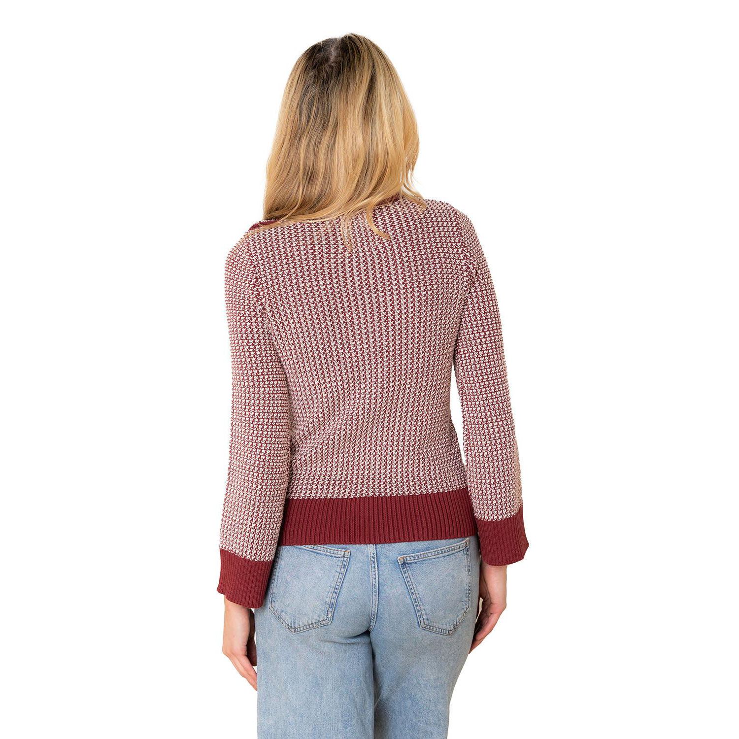 Women's Hope and Henry Organic Tweed Stitch Turtleneck Sweater