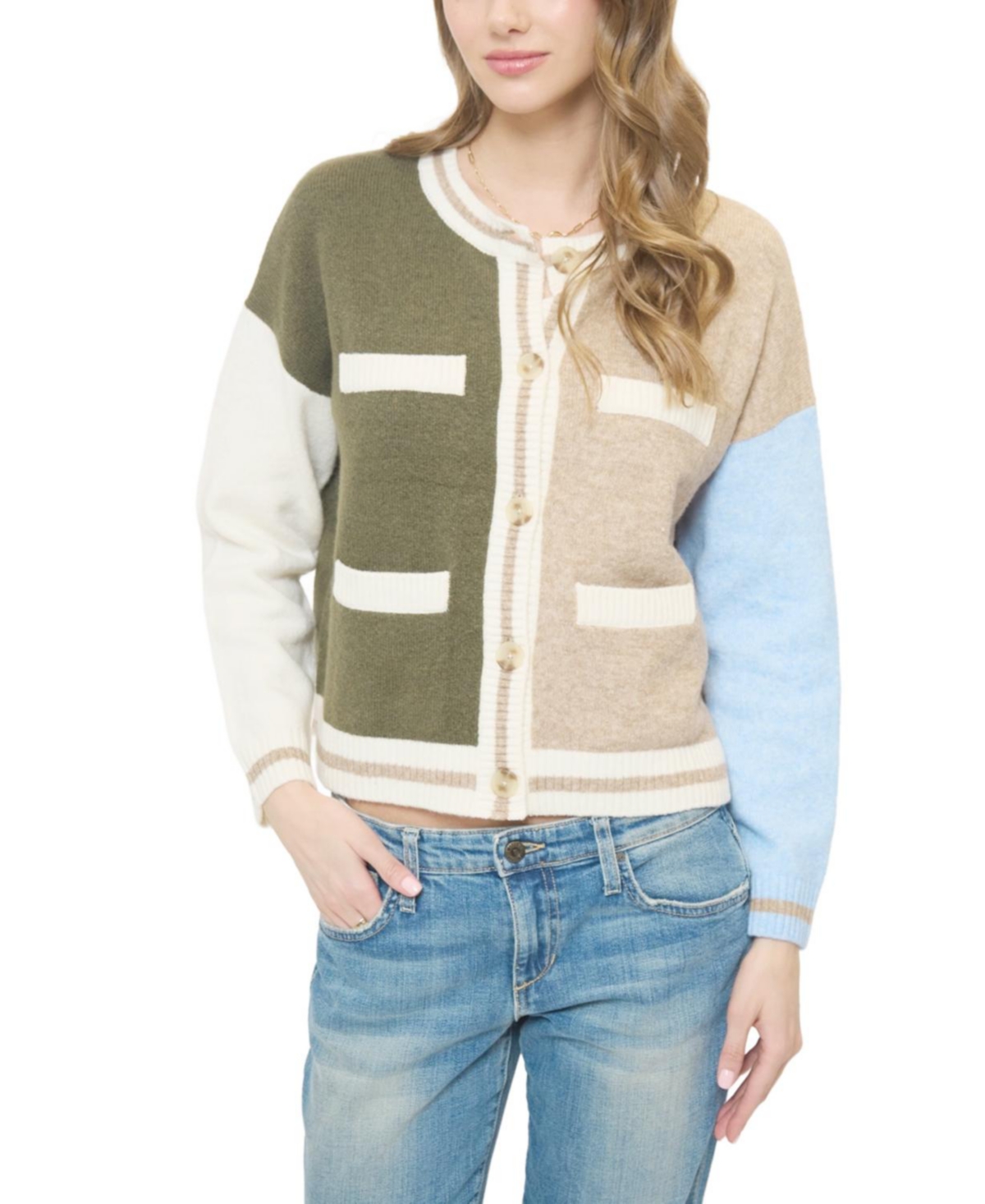 Central Park West Women's Wyatt Robbie Blocked Cardi