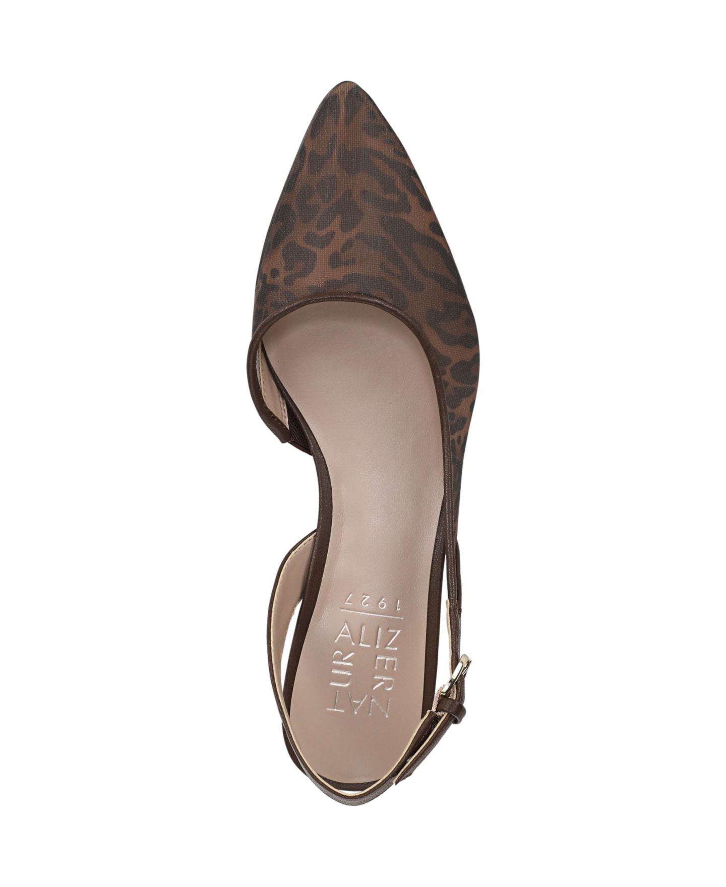 Женские туфли Naturalizer Banks Slingbacks, цвет: Коричневый леопардовый с принтом сетчатый — фото 4