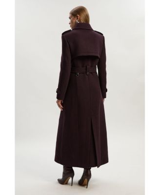 Women's Wool Trench Maxi Coat