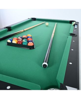 Foldable Pool Table with Cue Sticks & Accessories – Indoor MDF & Steel Billiard