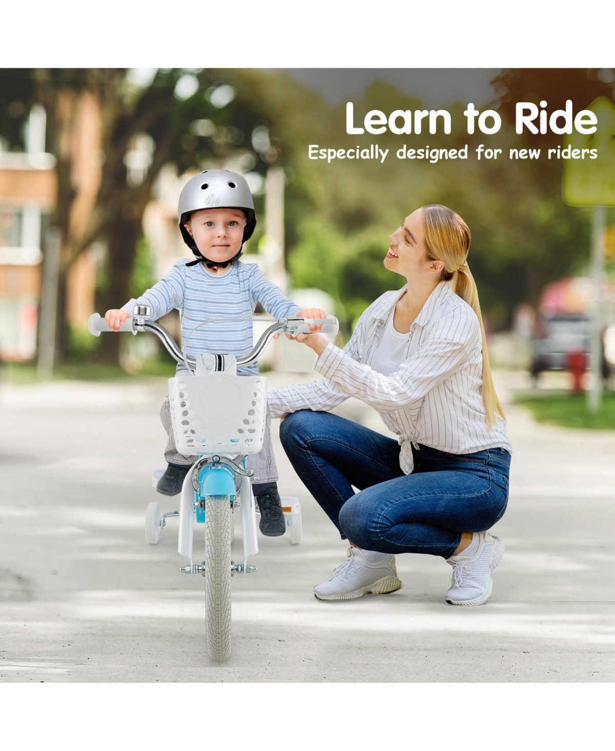 14 Inch Kids Bike with Dual Brakes and Adjustable Seat