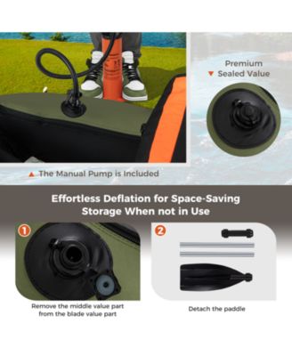 Inflatable with Pump, Storage Pockets, and Fish Ruler Fishing Float Tube