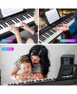 88 Key Foldable Electric Keyboard Piano with Wireless MIDI and Dual Speakers