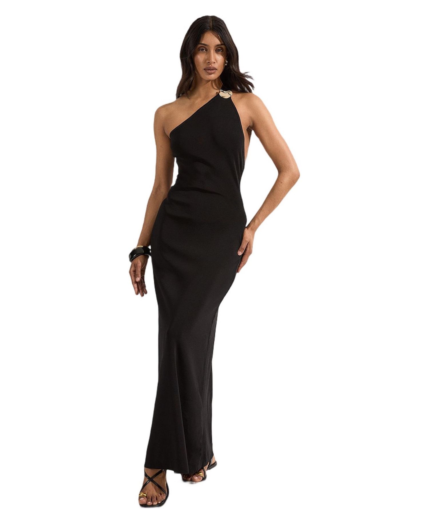 Women's Backless Knit Dress With Hardware
