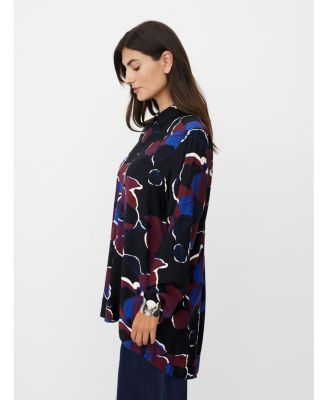 Women's Grivon Collared Long Sleeve Floral Tunic