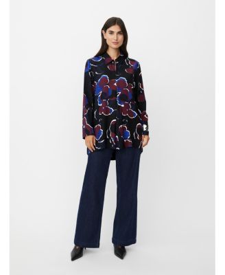 Women's Grivon Collared Long Sleeve Floral Tunic