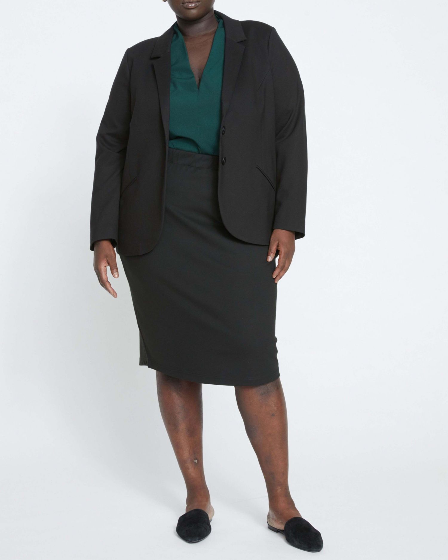 Plus Size Danube Ponte Skirt