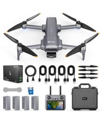 F33 Vortex 4K GPS Drone Travel Bundle – 4 Batteries, 2-Axis Gimbal, 6 km Range, Fast Charger & Carrying Case