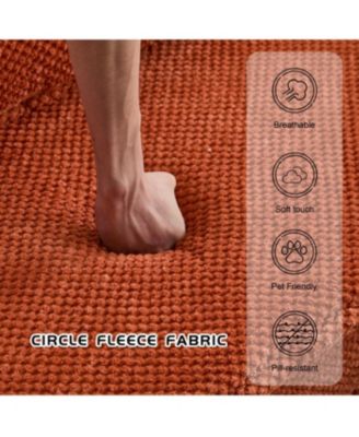 Orange Compression Sofa, Convertible Floor Sofa Bed, Modular Sectional