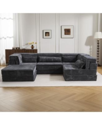 Compression Sofa, Convertible Floor Sofa Bed, Modular Sectional Sofa