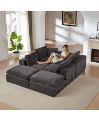 Streamdale Modern Chenille Cloud Sofa - Freely Combinable & Comfortable