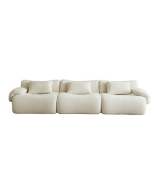Streamdale Modular Sectional Sofa, Modern Minimalist Couch, Comfy, Space-Efficient - White