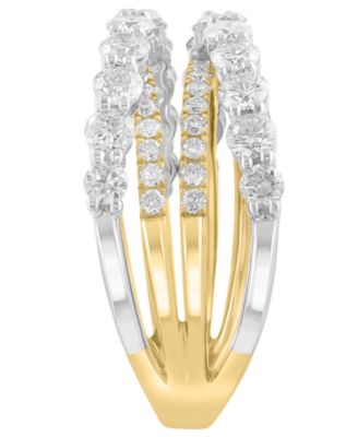 Diamond Ring (2-1/10 ct. t.w.) in 14k White & Yellow Gold