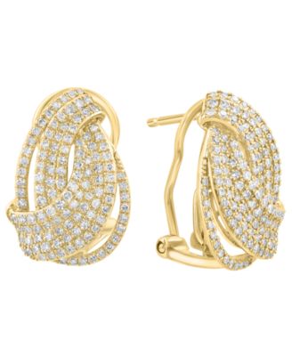 Diamond Earrings (3/4 ct. t.w.) in 14k Yellow Gold