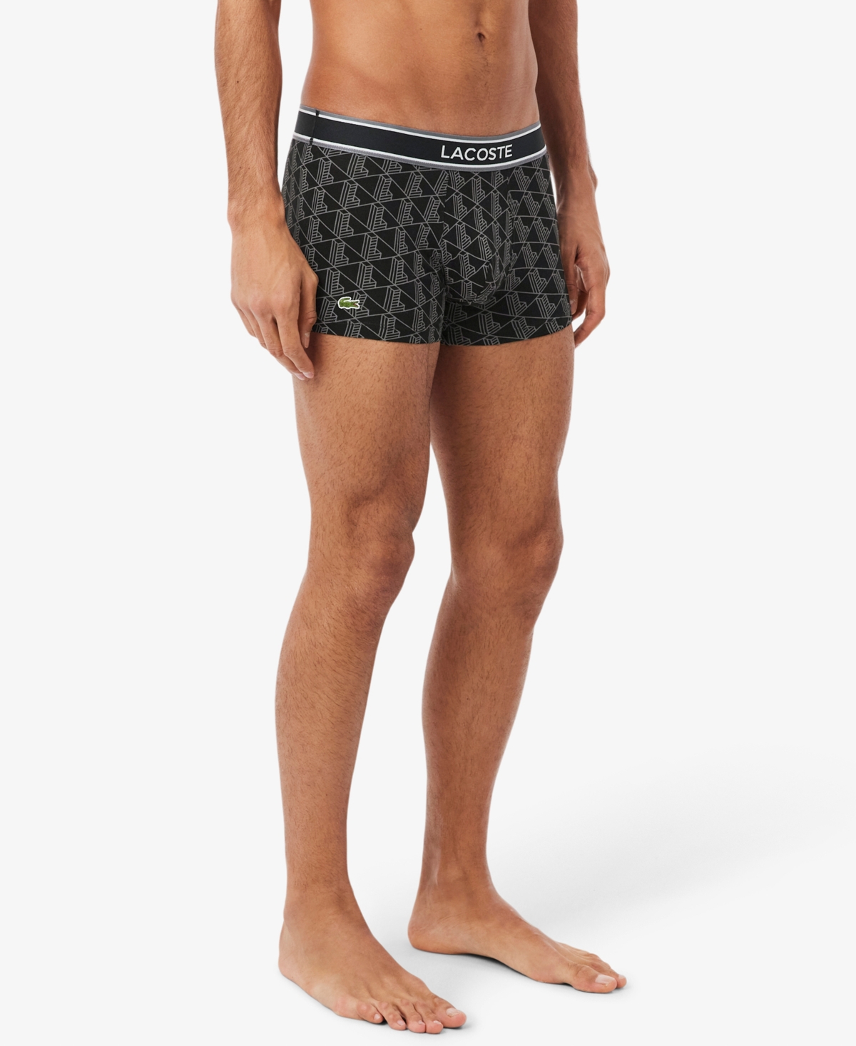 Lacoste Men's 3-Pack Regular-Fit Monogram 5" Boxer Briefs