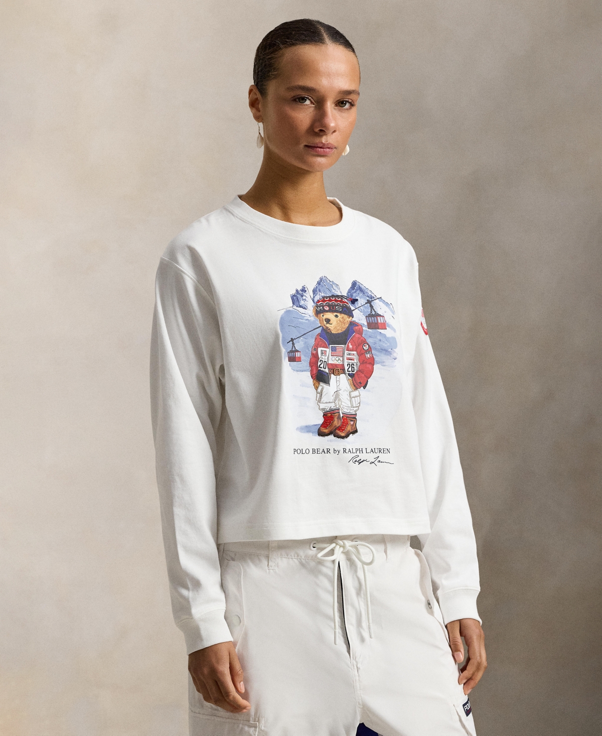 Polo Ralph Lauren Women's Bear Long-Sleeve T-Shirt