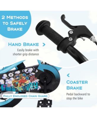 Kids Bike with Dual Brakes Adjustable Seat and Training Wheels for Ages 3 to 8