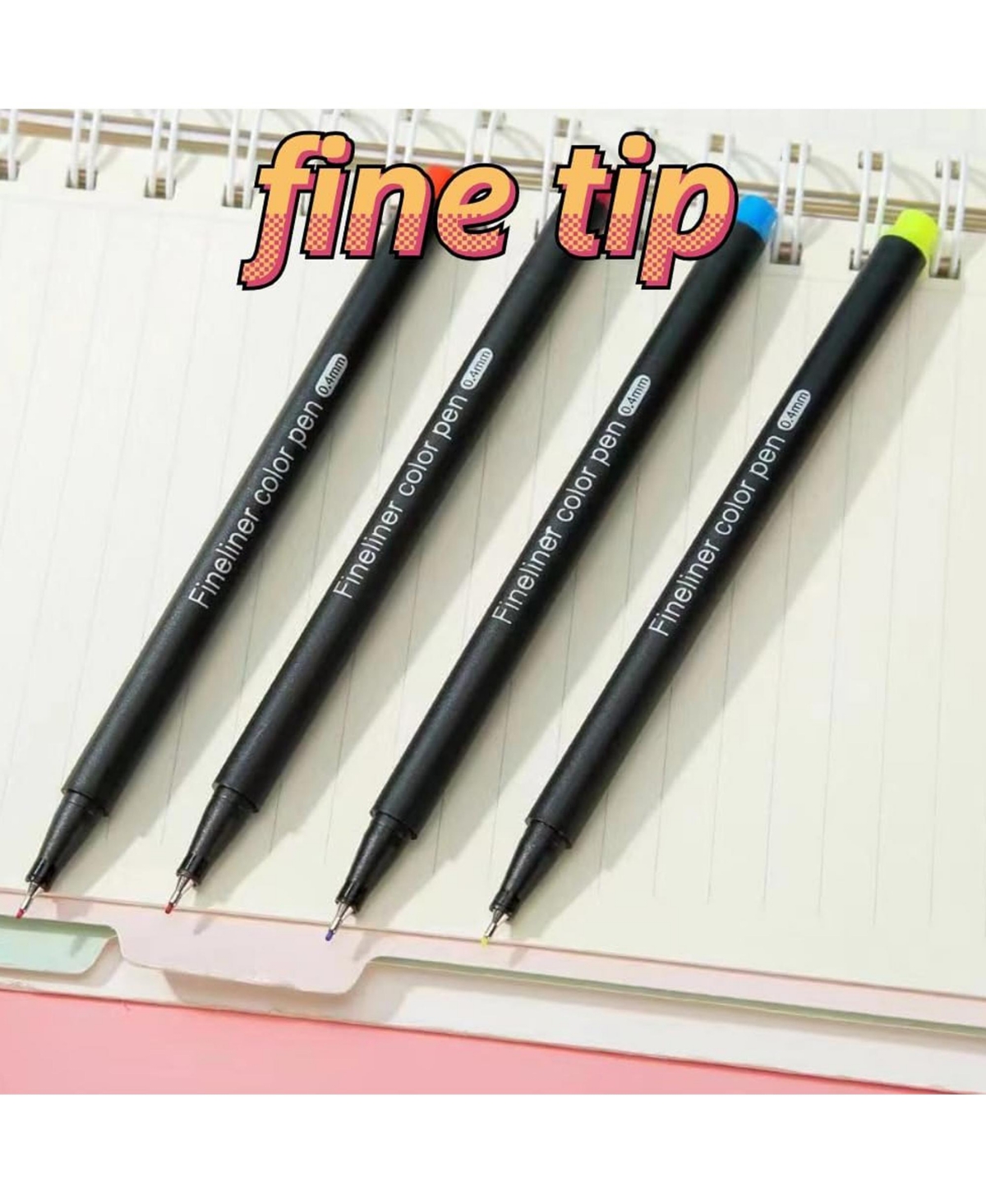 Htutwoo 24 Pcs Colouring Pens, Fineliner Pens for Painting, Sketching, Doodling, Drafting and Art Projects