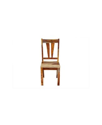 2-Piece Solid Sheesham Wood Dining Chair Set with Kalispell Design