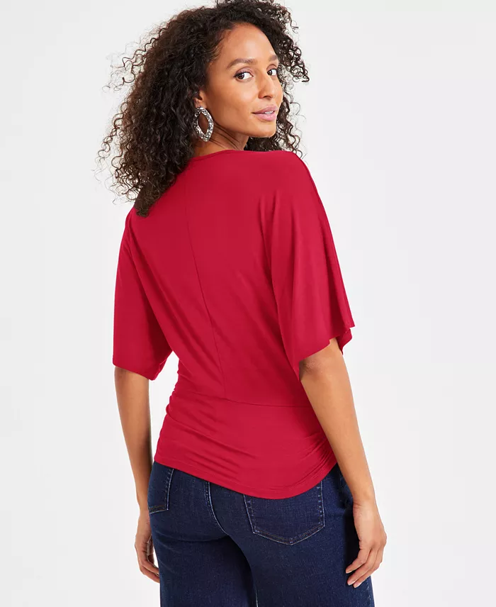 Women's V-Neck Dolman-Sleeve Top - thumbnail 6
