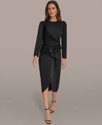 Donna Karan New York Women's Ruched Midi Dress - Macy's