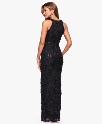 Petite Sequin Detail Halter Neck Long Dress