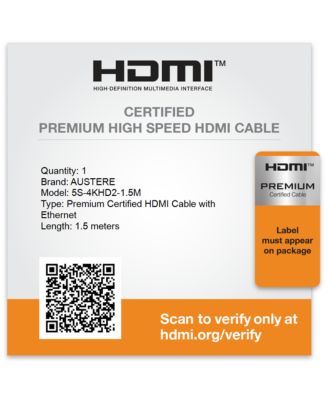 Austere V Series 4K HDMI Cable