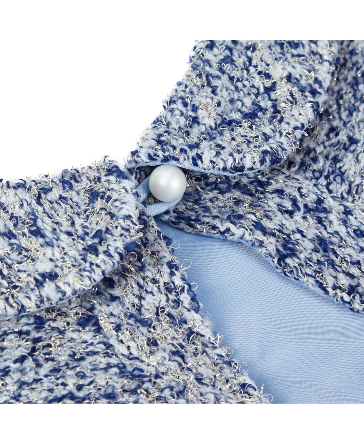 Blueberry Pet Marled Tweed Dog Poncho with Handmade Flower Accessory and Pearl Necklace Warm Tone 12"