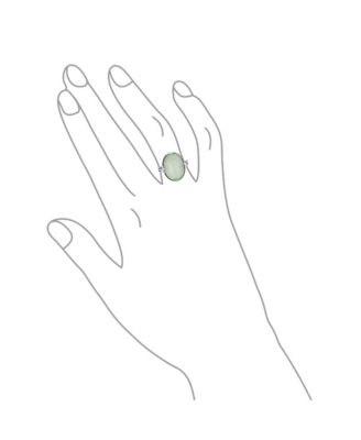 Light Green Jade Fleur-de-Lis Filigree Full Finger Armor Statement Ring Sterling Silver