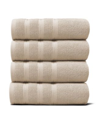 Luxury Soft & Absorbent 100% Ring Spun Cotton Hand Towels for Bathroom, Shower, Spa - 4 Piece Hand Towel Set