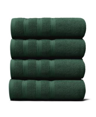 Luxury Soft & Absorbent 100% Ring Spun Cotton Hand Towels for Bathroom, Shower, Spa - 4 Piece Hand Towel Set