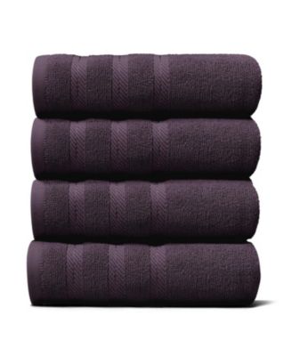 Luxury Soft & Absorbent 100% Ring Spun Cotton Hand Towels for Bathroom, Shower, Spa - 4 Piece Hand Towel Set