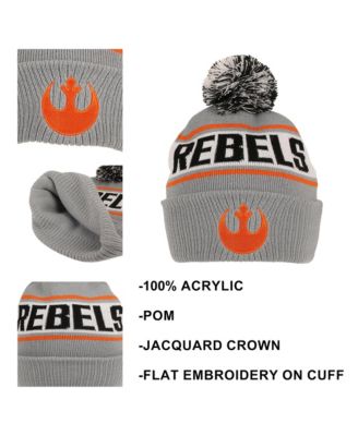 Men's Rebels Gray Cuff Beanie