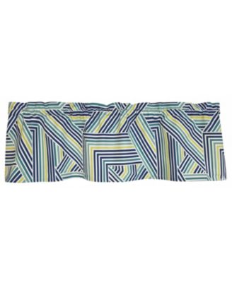 100% Cotton High Quality Bypass Tailored Window Valance with 1.5" Rod Pocket 50" W X 12" L Multi