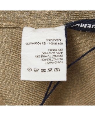 Women's Khaki Green Linen Blend Knit Sierra Shorts